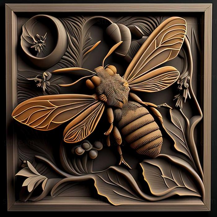 3D модель Бджола і Муха відома тварина (STL)